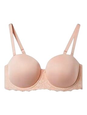 Torrid Beige Lightly Lined Multiway Strapless Bra Size 42C Staps Included EUC